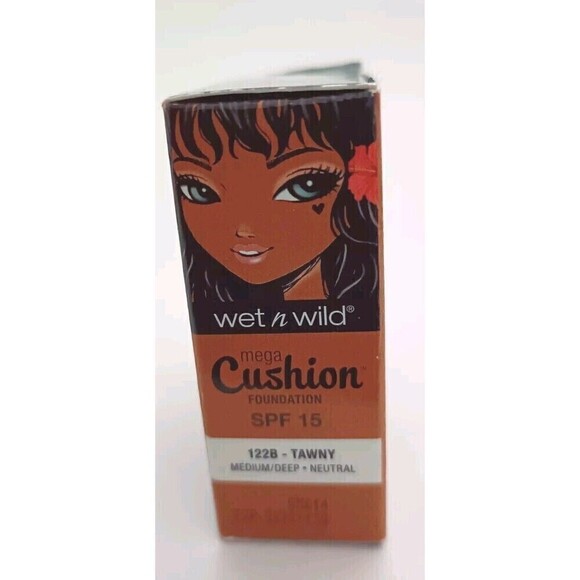 Wet N Wild Mega Cushion Foundation Compact 122B Tawny Medium/Deep Neutral New - Picture 2 of 4